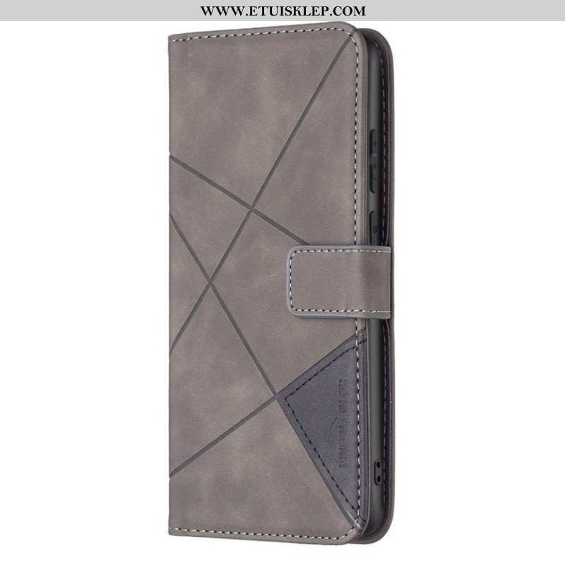Etui Folio do Samsung Galaxy M53 5G Kolorowe Trójkąty Binfena